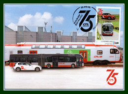 Luxembourg Carte Maximum TRAIN BUS AUTO 2021 Maxicard VOLVO - Cartes Maximum