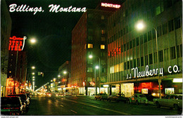 Montana Billings 1st Avenue North At Night - Billings