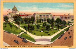 Pennsylvania Harrisburg State Capitol Park Showing New Building Group Curteich - Harrisburg