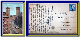 1955 Sverige Sweden Postcard Stockholm Kungstornen Posted To England 3scans - Altri & Non Classificati