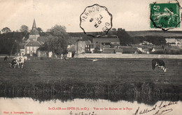 St Saint Clair-sur-Epte (Seine-et-Oise) Vue Sur Les Ruines Et Le Pays - Photo Lavergne - Saint-Clair-sur-Epte