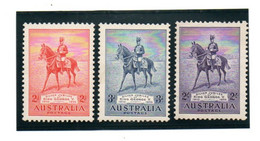 Cheval, Australie, Jubilee George V, YT 102 à 104,  MNH - Mint Stamps