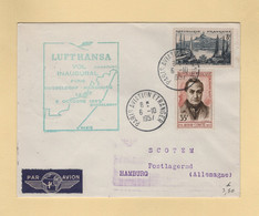 1ere Liaison Paris Hambourg  - 6-10-1957 - Lufthansa - First Flight Covers