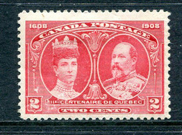 Canada 1908 Quebec Tercentenary - 2c King Edward VII & Queen Alexandra HM (SG 190) - Unused Stamps