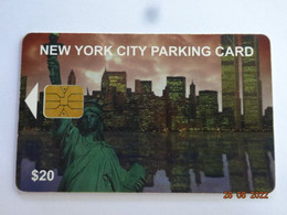 CARTE A PUCE PARKING SMARTCARD SMART CARD TARJETTA CARTE STATIONNEMENT ETATS-UNIS NEW-YORK CITY 20 $ - [2] Chip Cards
