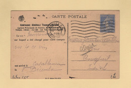 Perfores CGT - 1929 - Sur Carte De La Compagnie Generale Transatlantique - Type Semeuse - Storia Postale