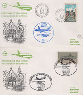 Vol Allee Retour - Paris Frankfurt - 1976 - First Flight Covers