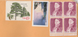 USA 2022 Cover To France White Pine Pin Blanc Chutes Niagara Falls Lucy Stone Féministe Abolitionniste - Lettres & Documents