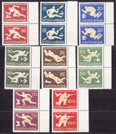 Yugoslavia Republic 1956 Sport Olympic Games Melbourn Mi#804-811 Mint Never Hinged Pairs - Unused Stamps