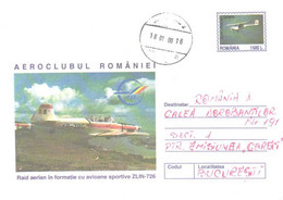 Romania:Romanian Aeroclub, Airplane ZLIN-726, 1999 - Cartas & Documentos