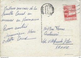 Roumanie / France - Obliteration Mec. " BRASOV TRANZIT " 1970 Sur Timbre YT 2356 ( Autaucar )  CP Coucher Soleil - Briefe U. Dokumente