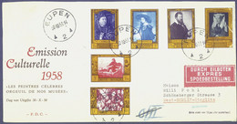 Belgium Emission Culturelle 1958 FDC Posted To Germany B220901 - 1951-1960