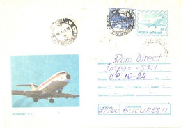 Romania:Airplane Rombac 1-11, 1994 - Cartas & Documentos