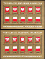 POLAND 1966 Millenary Of Poland Sheetlets MNH / **.  Michel 1689-92 Kb - Neufs