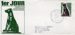 FEDERATION CYNOLOGIQUE INTERNATIONALE - 1er JOUR D'EMISSION - 5-4-1967 - Cartas & Documentos