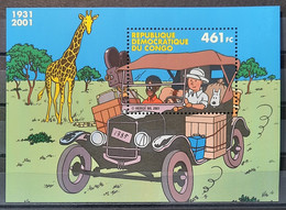 2001 - Democratic Republic Of Congo - MNH - Tintin In Africa - Souvenir Sheet Of 1 Stamp - Other & Unclassified