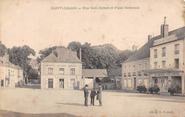 Saint Calais            72     .   Rue Sadi Carnot Et Place Nationale  . Hôtel De France               (voir Scan) - Saint Calais