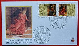 VATICANO VATIKAN VATICAN 2005 IMPORTAND MUSEUMS OF THE WORLD LOUVRE MUSEI VATICANI I GRANDI MUSEI DEL MONDO FDC - Storia Postale