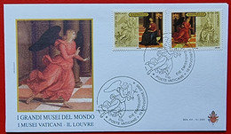 VATICANO VATIKAN VATICAN 2005 IMPORTAND MUSEUMS OF THE WORLD LOUVRE MUSEI VATICANI I GRANDI MUSEI DEL MONDO FDC - Briefe U. Dokumente