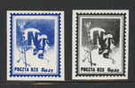 POLAND SOLIDARNOSC (NZS) STANDARD OF THE NZS SET OF 2 BLACK AND BLUE (SOLID0080/0896) - Vignettes Solidarnosc