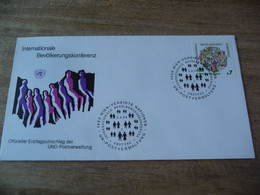 (6) UNITED NATIONS -ONU - NAZIONI UNITE - NATIONS UNIES *   FDC 1984  * Internationale Bevolkerungskonferenz - Lettres & Documents