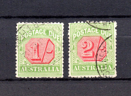 Australia 1909 Postage Due/Tax Shilling Stamps  (Michel 37/38) Nice Used - Segnatasse