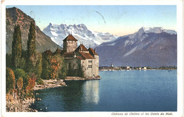 CPA-Carte Postale  Suisse Veytaux  Château De Chillon Et Dents Du Midi  VM54921 - Veytaux