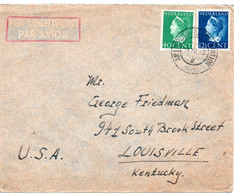 61035 - Niederlande - 1946 - 40c Wilhelmina MiF A LpBf AMSTERDAM -> Louisville, KY (USA) - Lettres & Documents