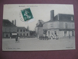 CPA 41 HERBAULT Un Coin De La Place ANIMEE Hotel Et CAFE 1914 - Herbault