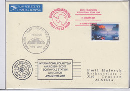 USA  South Pole Cover International Polar Year  Ca South Pole Station 01 JANUARY 2007 (PS191A) - Année Polaire Internationale