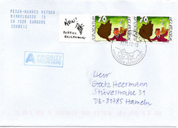 61066 - Liechtenstein - 2012 - 2@70Rp Rubbelmarke A Bf BALZERS -> Deutschland - Briefe U. Dokumente