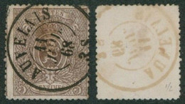 Petit Lion Dentelé - N°25 Obl Double Cercle "Auvelais". Superbe Frappe ! - 1866-1867 Coat Of Arms