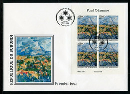 Burundi 2022, Art, Cezanne III, BF In FDC - Unused Stamps