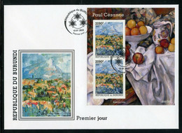 Burundi 2022, Art, Cezanne III, Fruit,  2val In BF In FDC - Unused Stamps