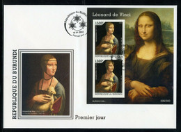 Burundi 2022, Art, Leonardo II, 2val In BF In FDC - Unused Stamps