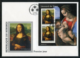 Burundi 2022, Art, Leonardo IV, 2val In  BF In FDC - Unused Stamps