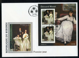 Burundi 2022, Art, Manet II 2val In BF In FDC - Nuovi