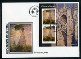 Burundi 2022, Art, Monet VI, Cathedral, 2val In BF In FDC - Ongebruikt