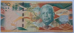 RARE Barbados 50 Dollars 2 May 2013 REPLACEMENT (serie Z) XF - Barbados