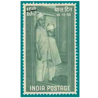 India 1959 National Childrens Day (Boys Waiting Admission To Childrens Home) 1v Stamp MNH (**) Inde - Unused Stamps