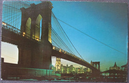 USA UNITED STATES NEW YORK CITY BROOKLYN BRIDGE CARTOLINA CARD ANSICHTSKARTE POSTCARD PC CP AK CARTE POSTALE - Piazze