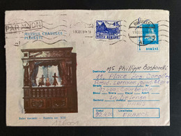 LETTRE EP BALET MECANIC 4L50 + TP DACILOR 45 L OBL.MEC.19 DEC 91 BUCURESTI - Covers & Documents