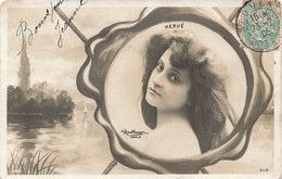 CPA Reutlinger - Femme Dans Un Cadre Rond - Portrait Fantaisie - Hervé - Carte Circulée En 1905 - Autres & Non Classés