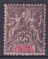 ANJOUAN - 1892 - YVERT N°8 * MLH - COTE = 20 EUR - - Unused Stamps