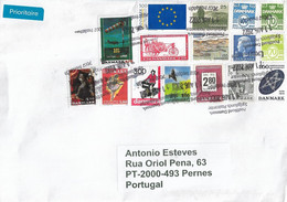 Denmark , Danish Air Lines , UE Flag , Locomotive , Bicycle , Europa , Dance - Lettres & Documents
