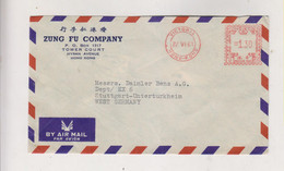 HONG KONG 1961  Airmail Cover To Germany Meter Stamp - Cartas & Documentos