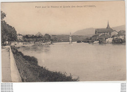 PONT SUR LE RHONE ET QUAIS DES DEUX SEYSSEL 1914 TBE - Seyssel