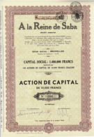 Nouveau Titre - A La Reine De Saba - Société Anonyme -  Titre N° 254 - Tourismus