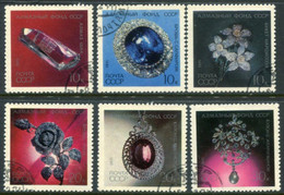 SOVIET UNION 1971 Diamond Jewellery  Used.  Michel 3950-55 - Gebruikt