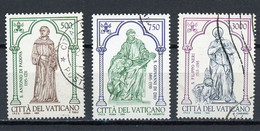 VATICAN: SAINTS DE L'EGLISE -  N° Yvert 1020/1022 Obli. - Usados